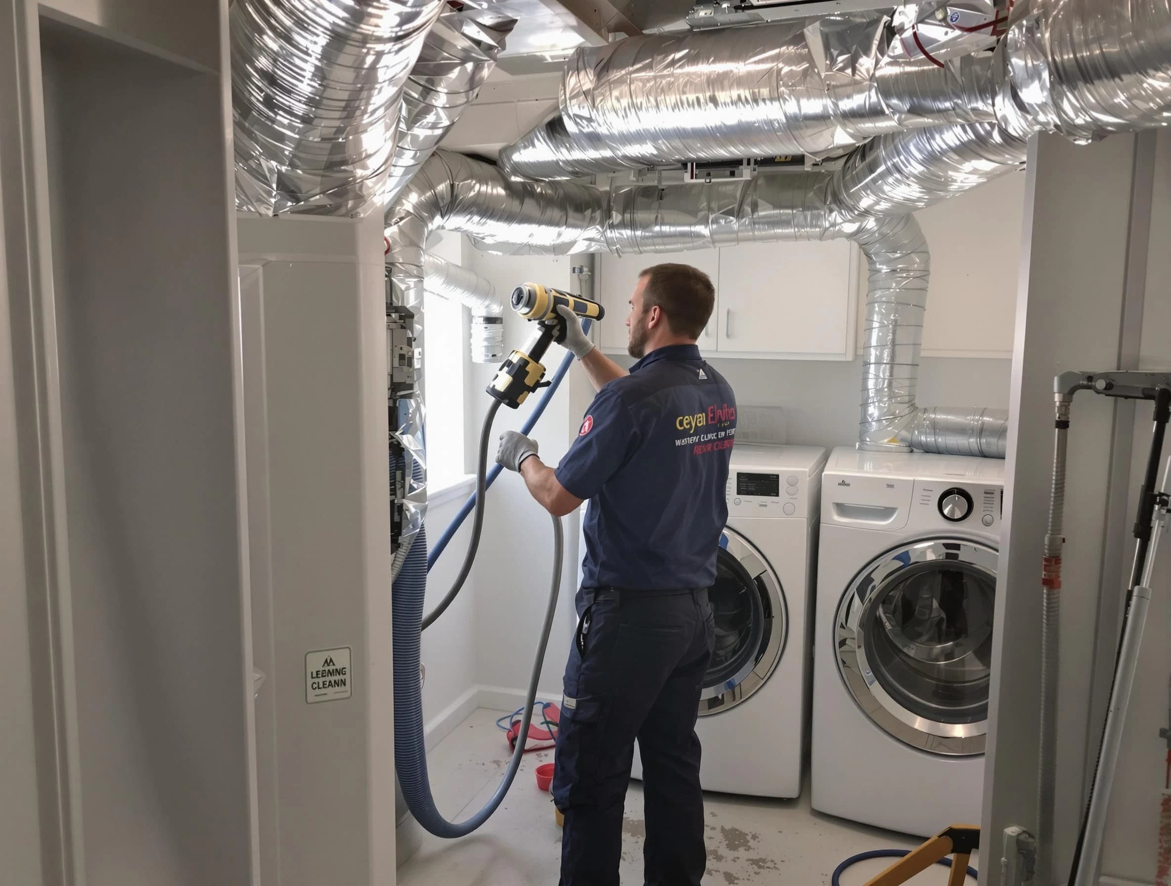 Stansbury Park Dryer Vent Cleaning specialist using advanced equipment for thorough duct cleaning in Stansbury Park